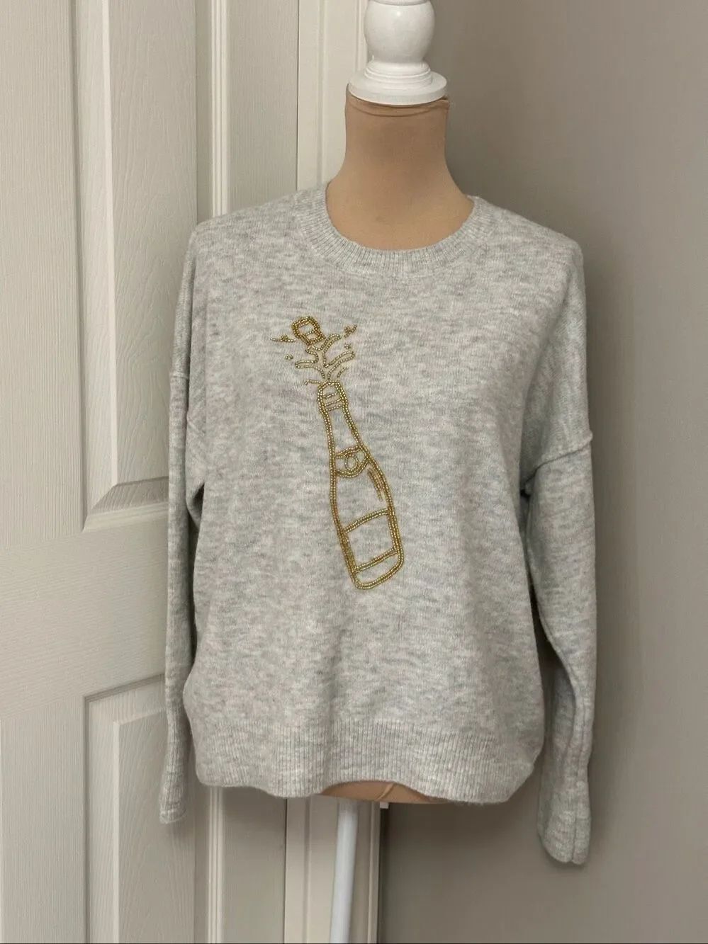 CeCe Beaded celebration sweater